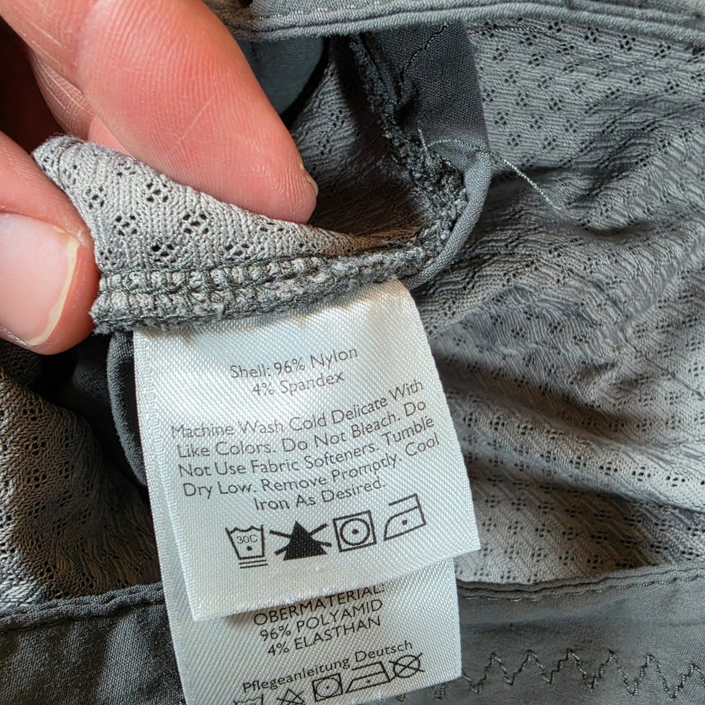 Eddie Bauer Travex Pants Womens 12 35/34 Grey Roll Up Nylon Stretch Hiking - Picture 3 of 10